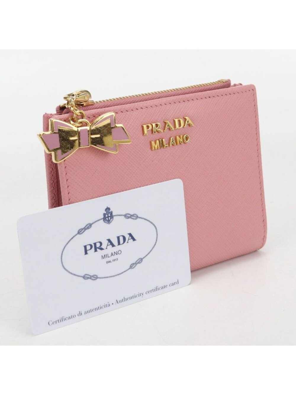 Prada Saffiano Leather Bifold Wallet Calfskin